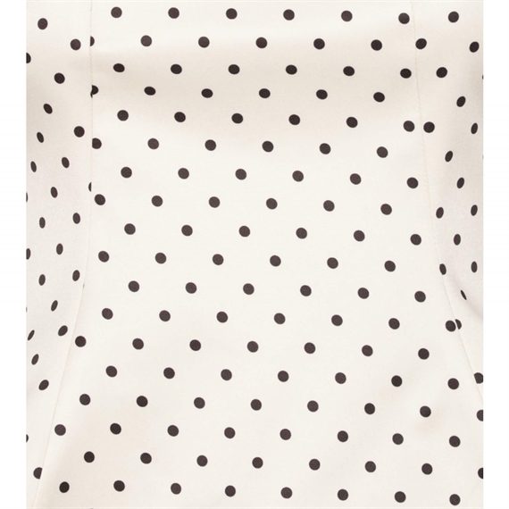 Rotate Polka Dot Mini Kjole, Creme
